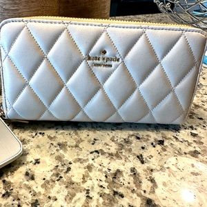 She’s too pretty not to have!  Used ONCE Kate Spade Off White Quilted Wallet